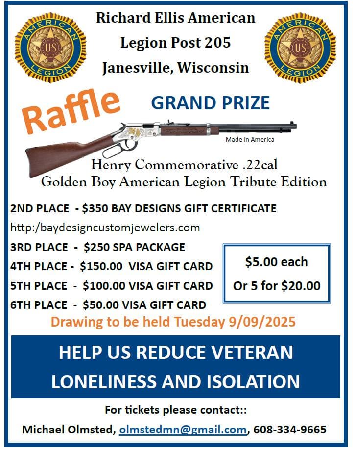 Raffle flyer - Henry Commemorative .22cal Golden Boy