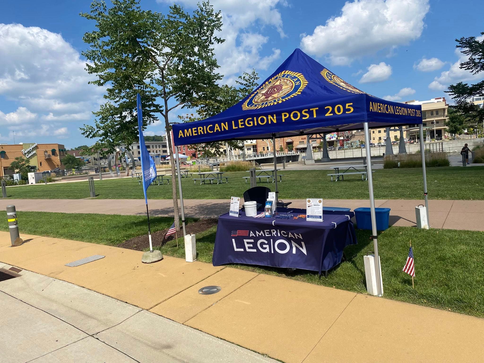 American Legion Post 205 tent at community event